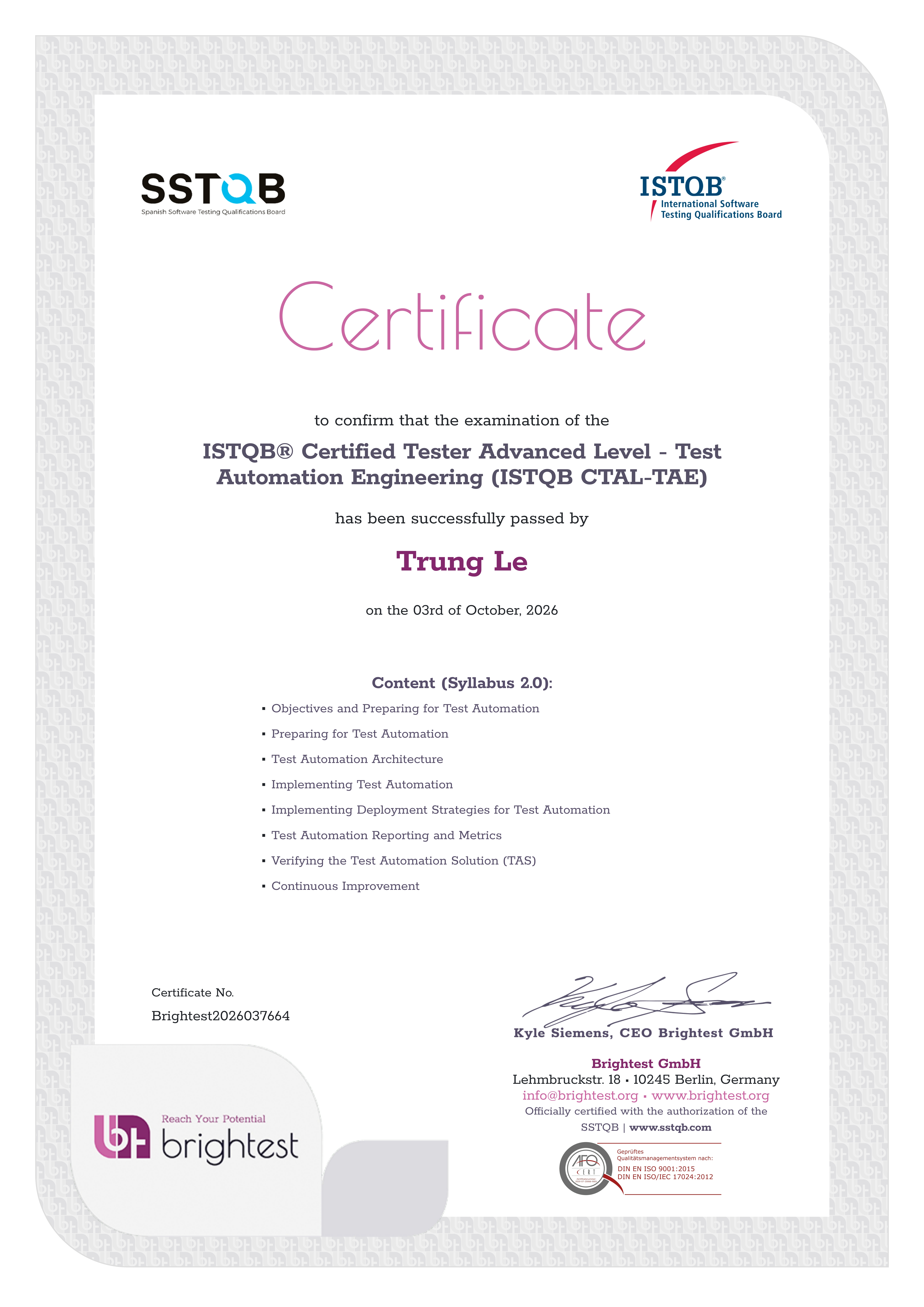 Certificate