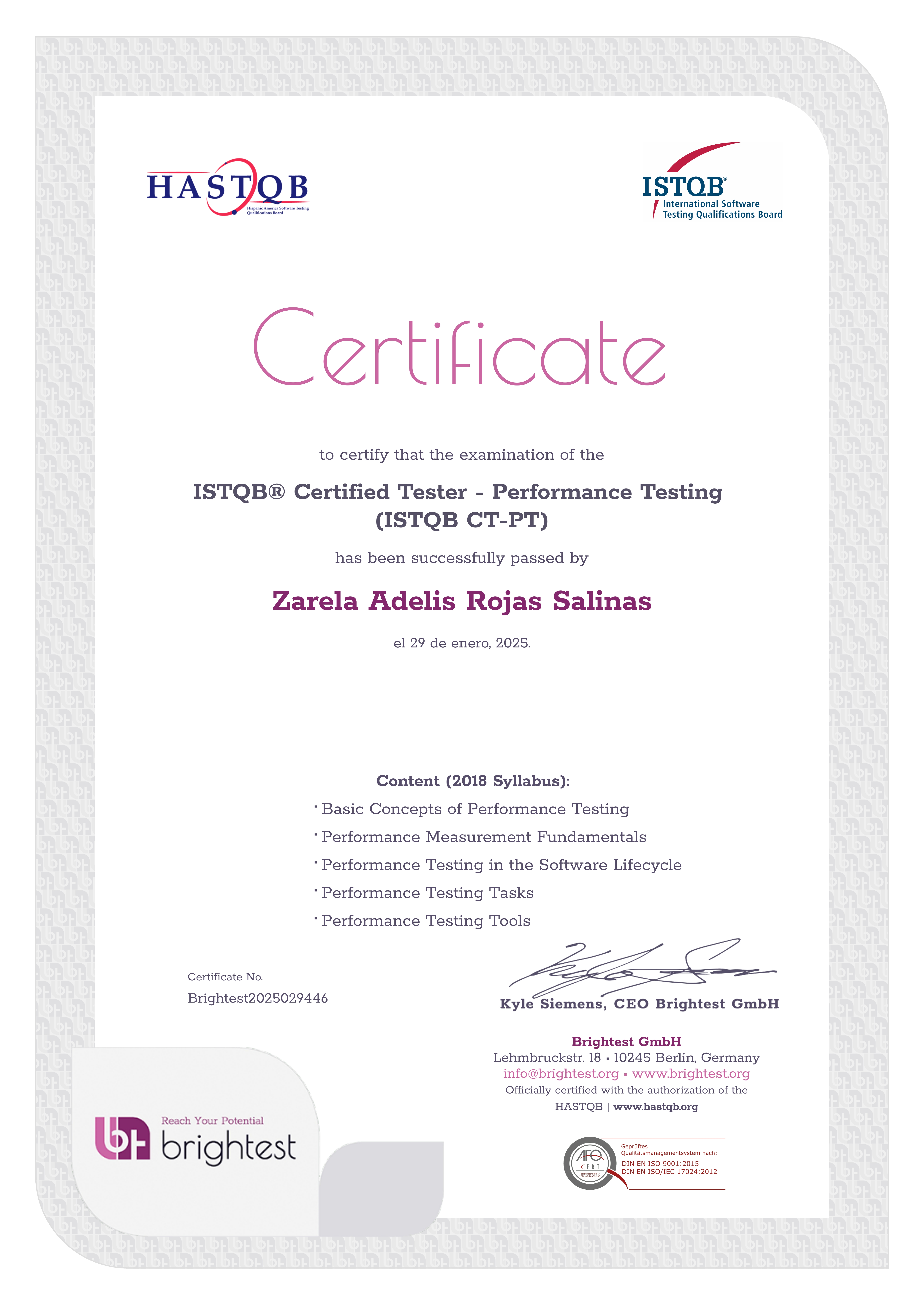 Certificate